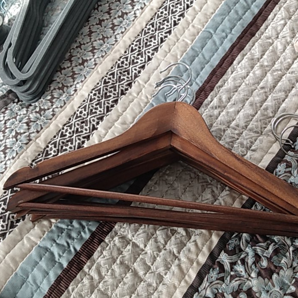 Wooden coat hangers